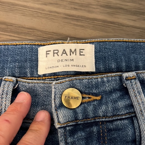 FRAME DENIM LE BOY ANKLE CROPPED RAW SIZE HEM 27 - Picture 10 of 16